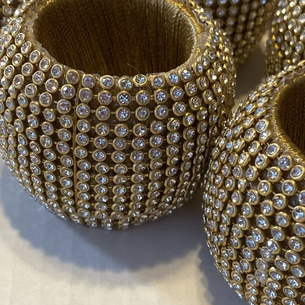 Gold Napkin Rings Set Of 10 Jeweled Napkin Holders Round Napkin Rings Fancy
